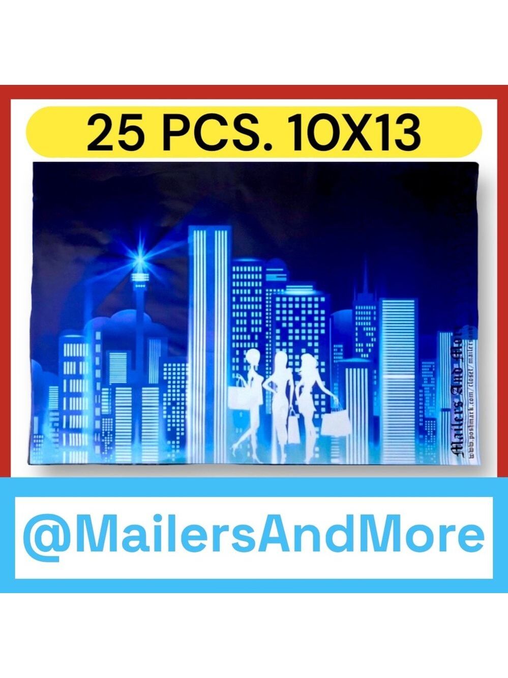 25 10X13 City Lights Poly Mailers, Shipping Envelopes PRICE IS FIRM - Picture 2 of 4